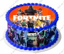 Duży zestaw na tort OPŁATEK FORTNITE + 2 OBWODY