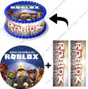 Duży zestaw na tort OPŁATEK ROBLOX + 2 OBWODY