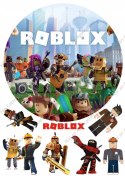 Duży zestaw na tort OPŁATEK ROBLOX + POSTACIE