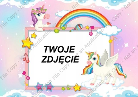 OPŁATEK NA TORT JEDNOROŻEC + TWOJE ZDJĘCIE UNICORN