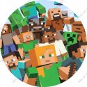 Opłatek na tort MINECRAFT Okrągły