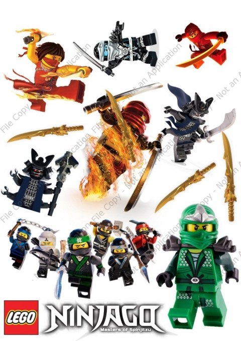 Wydruk masa cukrowa LEGO NINJAGO duży zestaw