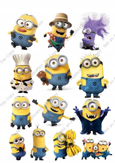 Wydruk masa cukrowa MINIONKI zestaw HIT