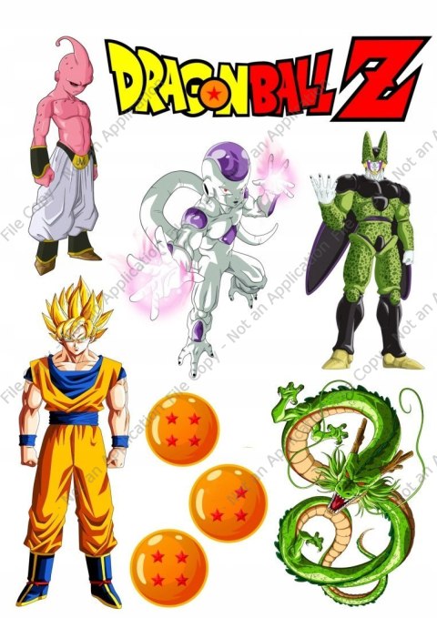 Wydruk MASA CUKROWA na tort Dragon Ball Z zestaw