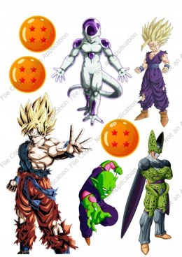 Wydruk MASA CUKROWA na tort Dragon Ball Z zestaw