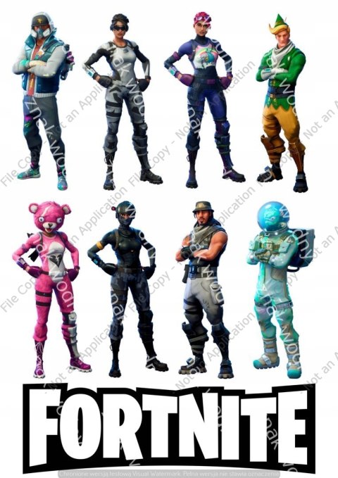 Wydruk MASA CUKROWA na tort FORTNITE super jakość