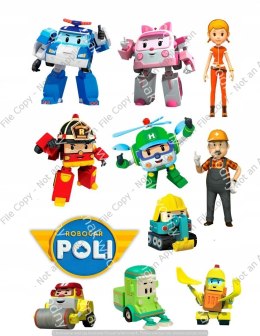 Wydruk MASA CUKROWA na tort ROBOCAR POLI