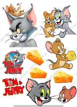 Wydruk MASA CUKROWA tort TOM & JERRY super jak