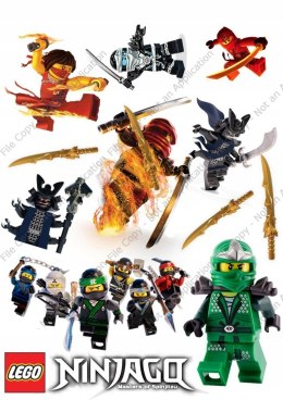 Wydruk OPŁATEK LEGO NINJAGO duży zestaw