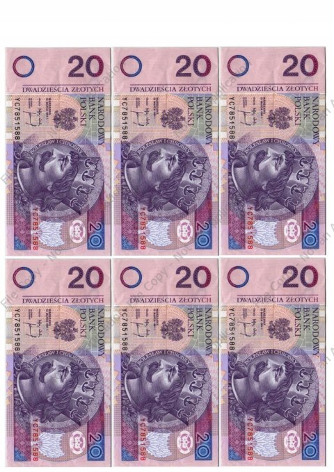 Wydruk OPŁATEK na tort BANKNOTY 20 ZŁ zestaw