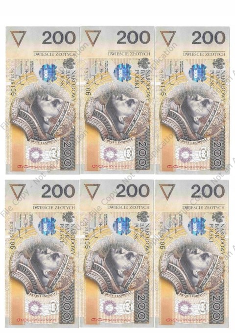 Wydruk OPŁATEK na tort BANKNOTY 200 ZŁ zestaw