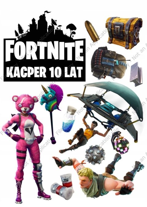 Wydruk OPŁATEK na tort Fortnite Imię Wiek