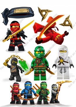 Wydruk OPŁATEK na tort LEGO NINJAGO zestaw