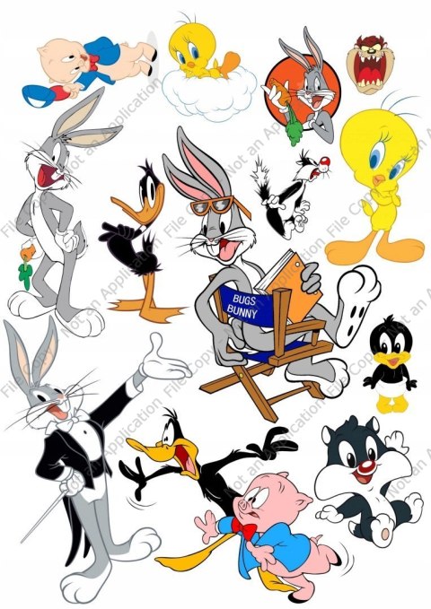 Wydruk OPŁATEK na tort LOONEY TUNES BUGS