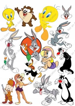 Wydruk OPŁATEK na tort LOONEY TUNES BUGS