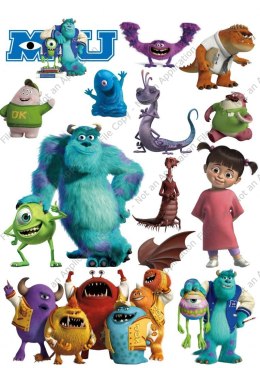 Wydruk masa cukrowa PIXAR Potwory i Spółka zestaw