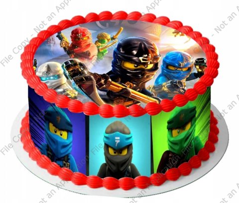 Zestaw do dekoracji tortu OPŁATEK LEGO NINJAGO HIT