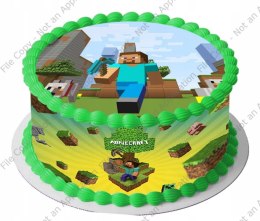 Zestaw na tort OPŁATEK MINECRAFT + 2 OBWODY HIT!!