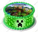 Zestaw na tort OPŁATEK MINECRAFT + 2 OBWODY HIT!!