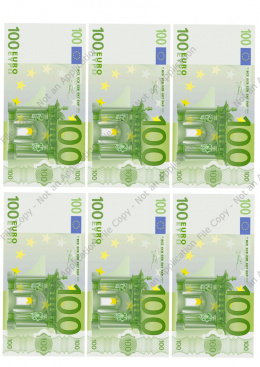 Wydruk masa cukrowa na tort BANKNOTY 100 EURO