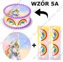 Zestaw na tort OPŁATEK UNICORN + 2 OBWODY HIT!!