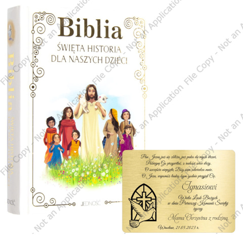 Biblia Pismo Święte personalizowany GRAWER KOMUNIA Biblia Pismo Święte personalizowany GRAWER KOMUNIA