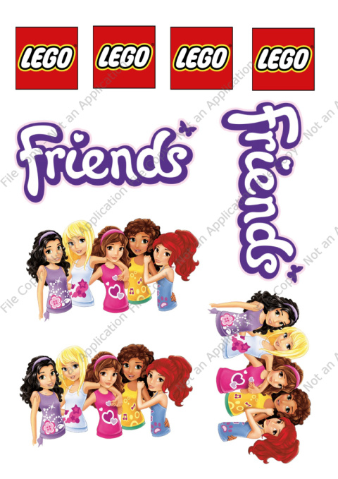 Wydruk na MASA CUKROWA na tort LEGO FRIENDS