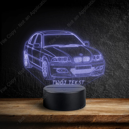 LAMPKA NOCNA LED 3D BMW E46 + NAPIS IMIE PREZENT
