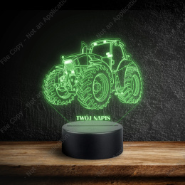 LAMPKA NOCNA LED 3D traktor ciągnik farma napis Imię na PREZENT
