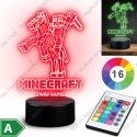 LAMPKA NOCNA LED 3D GRA Minecraft NAPIS IMIE PREZENT