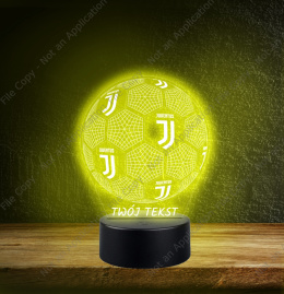 LAMPKA NOCNA LED 3D Piłka Nożna Juventus Turyn NAPIS IMIE PREZENT