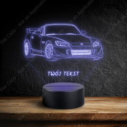 LAMPKA NOCNA LED 3D SAMOCHÓD HONDA S2000 + NAPIS IMIE PREZENT