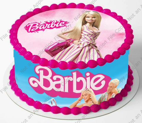 Zestaw na tort OPŁATEK BARBIE + BOKI