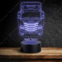 LAMPKA NOCNA LED 3D CIĘŻARÓKA TIR IVECO + NAPIS IMIE PREZENT