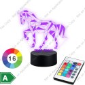 LAMPKA NOCNA LED 3D UNICORN JEDNOROŻEC NAPIS IMIE PREZENT