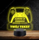 LAMPKA NOCNA LED 3D GRACZ PAD JOYSTICK KONSOLA LOGO NAPIS IMIE PREZENT