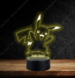 LAMPKA NOCNA LED 3D POKEMON PIKACHU NAPIS IMIE PREZENT