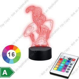 LAMPKA NOCNA LED 3D MARWEL SPIDERMAN NAPIS IMIE PREZENT