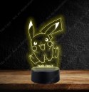 LAMPKA NOCNA LED 3D POKEMON PIKACHU NAPIS IMIE PREZENT