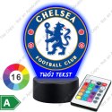 LAMPKA NOCNA LED 3D Piłka Nożna Chelsea Londyn NAPIS IMIE PREZENT