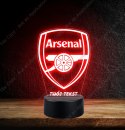 LAMPKA NOCNA LED 3D Piłka Nożna Arsenal Londyn NAPIS IMIE PREZENT