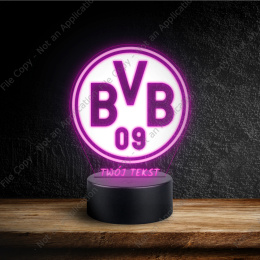 LAMPKA NOCNA LED 3D Piłka Nożna Borussia Dortmund NAPIS IMIE PREZENT
