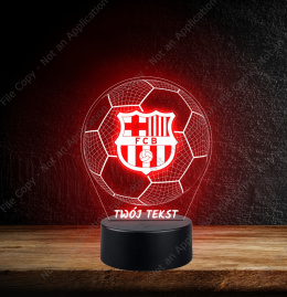 LAMPKA NOCNA LED 3D Piłka Nożna FC Barcelona NAPIS IMIE PREZENT