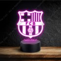 LAMPKA NOCNA LED 3D Piłka Nożna FC Barcelona NAPIS IMIE PREZENT