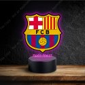 LAMPKA NOCNA LED 3D Piłka Nożna FC Barcelona NAPIS IMIE PREZENT