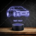 LAMPKA NOCNA LED 3D SAMOCHÓD AUDI S6 + NAPIS IMIE PREZENT