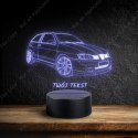 LAMPKA NOCNA LED 3D SEAT IBIZA CUPRA + NAPIS IMIE PREZENT